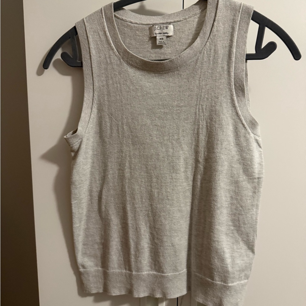 J. Crew Light Gray Sweater Shell Tank XS